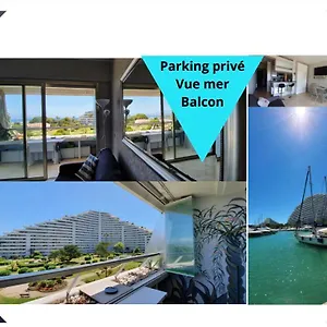  Appartamento Lovely In Marina Baie Des Anges- Baronnet - Sew View, Free Parking Spaces On Site, Restaurants, Beach, Supermarket